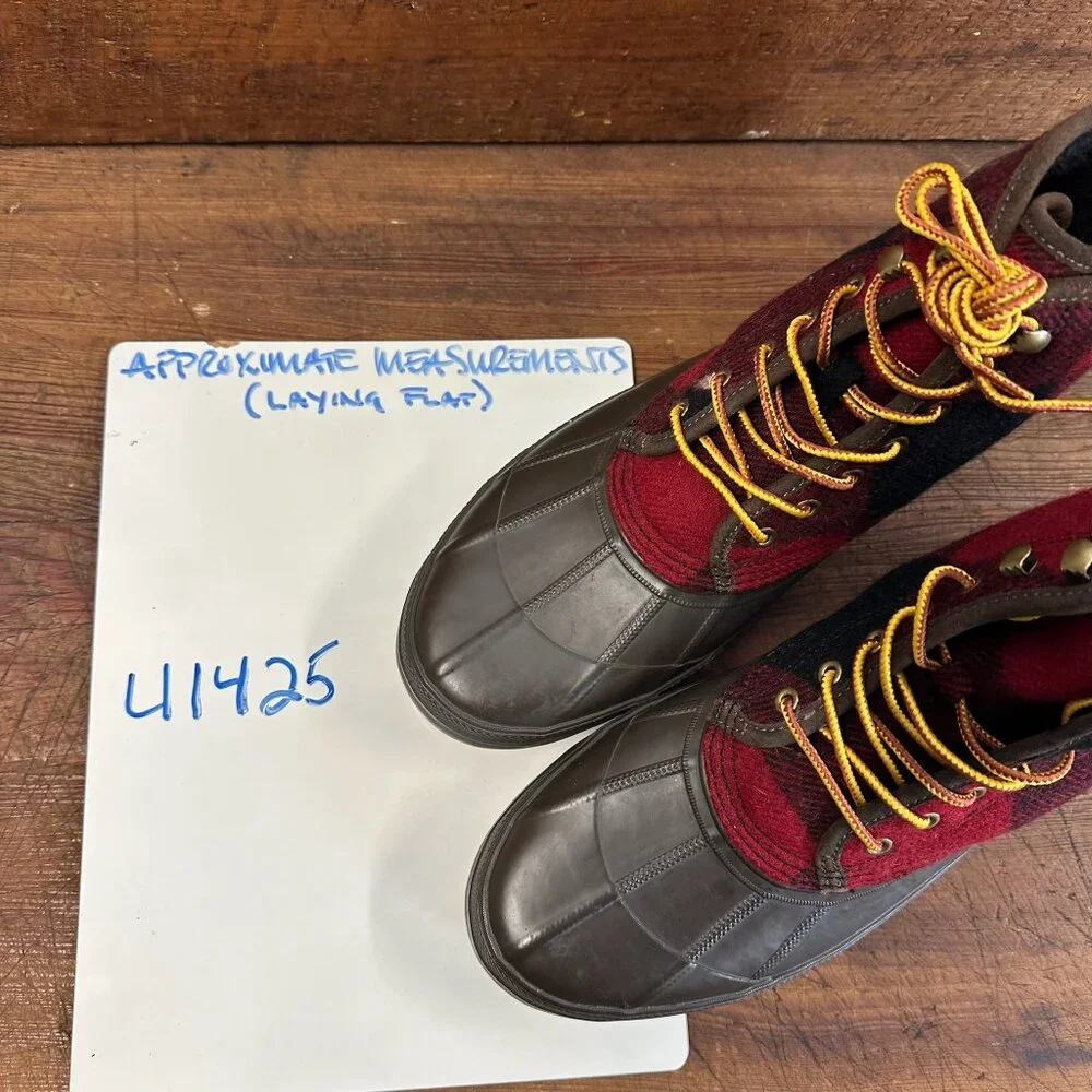 Polo Ralph Lauren Men's Claus Buffalo Check Lace-Up Boot 10